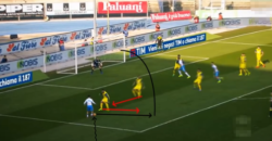 インシーニェ:シュート技術:カットインで切り返して巻いて決める