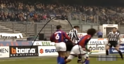 ジネディーヌ・ジダン：トラップ技術：シャペウの浮き球を足裏でコントロール